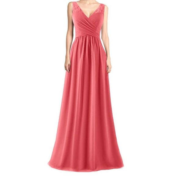 Woman’s A-Line V-Neck Chiffon Prom Bridesmaid or Formal Dress Size 12 NWT - Picture 12 of 12